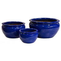 Thumbnail for One of a Kind FNT40217 Ceramic Triple Vase Complete Fountain Kit Vase Fountain Blue Thumb 