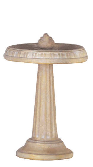 Classico Bird Bath with Bird Cast Stone Outdoor Asian Collection Statues Collection Tuscan 