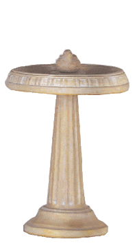 Thumbnail for Classico Bird Bath with Bird Cast Stone Outdoor Asian Collection Statues Collection Tuscan 