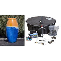 Thumbnail for Oil Jar FNT40328 Ceramic Vase Complete Fountain Kit Vase Fountain Blue Thumb 