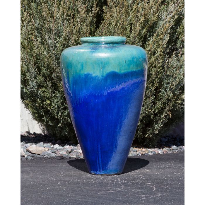 Oil Jar FNT40354 Ceramic Vase Complete Fountain Kit Vase Fountain Blue Thumb 