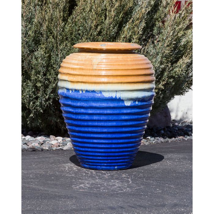 Genova FNT40363 Ceramic Vase Complete Fountain Kit Vase Fountain Blue Thumb 