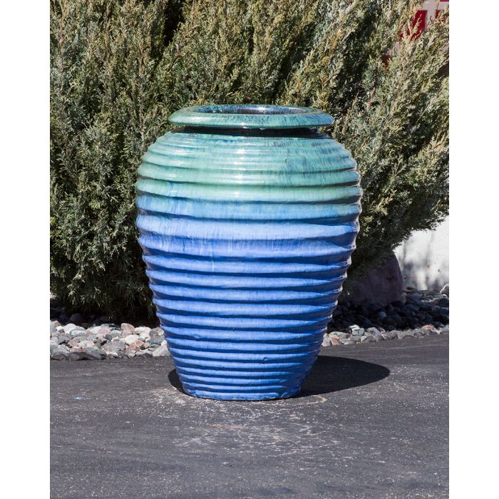 Genova FNT40368 Ceramic Vase Complete Fountain Kit Vase Fountain Blue Thumb 