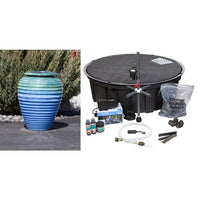Thumbnail for Genova FNT40368 Ceramic Vase Complete Fountain Kit Vase Fountain Blue Thumb 