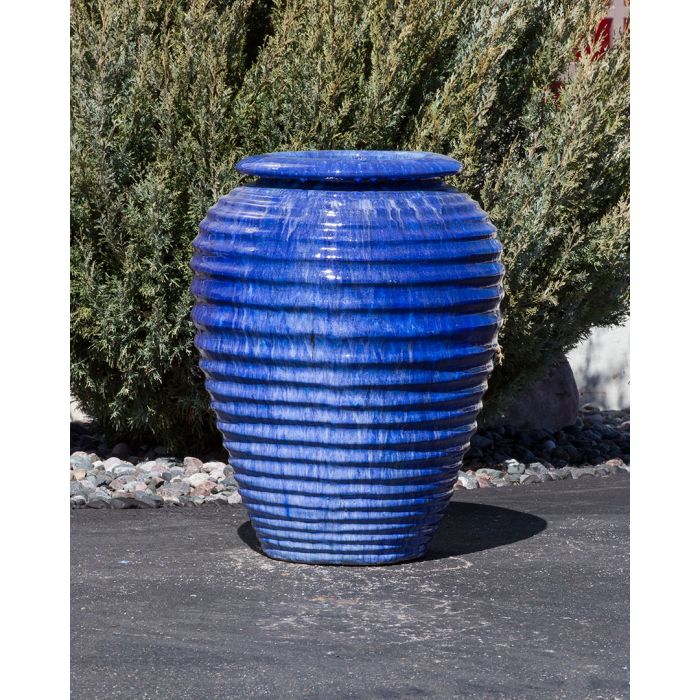 Genova FNT40369 Ceramic Vase Complete Fountain Kit Vase Fountain Blue Thumb 