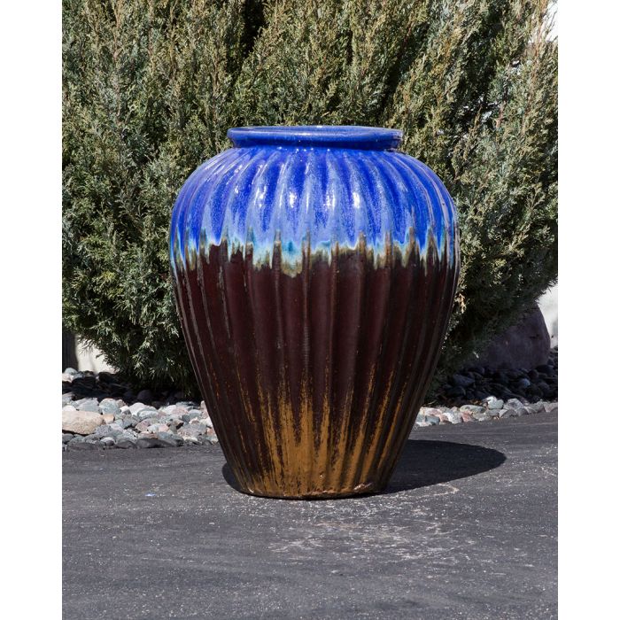 One of a Kind FNT40370 Ceramic Vase Complete Fountain Kit Vase Fountain Blue Thumb 