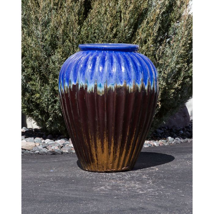 One of a Kind FNT40370 Ceramic Vase Complete Fountain Kit Vase Fountain Blue Thumb 