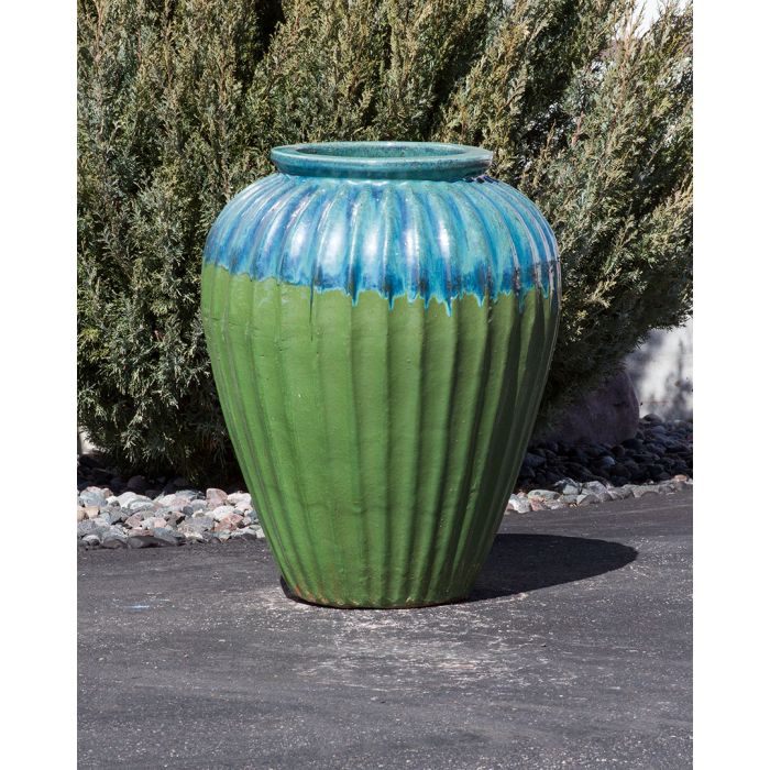 One of a Kind FNT40377 Ceramic Vase Complete Fountain Kit Vase Fountain Blue Thumb 