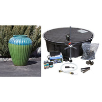 Thumbnail for One of a Kind FNT40377 Ceramic Vase Complete Fountain Kit Vase Fountain Blue Thumb 