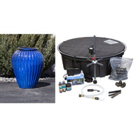 Thumbnail for One of a Kind FNT40379 Ceramic Vase Complete Fountain Kit Vase Fountain Blue Thumb 