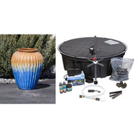 Thumbnail for One of a Kind FNT40380 Ceramic Vase Complete Fountain Kit Vase Fountain Blue Thumb 