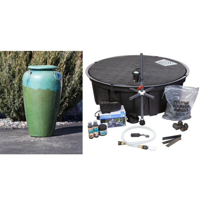 Amphora FNT40397 Ceramic Vase Complete Fountain Kit Vase Fountain Blue Thumb 