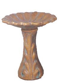 Thumbnail for Gerbera Flower Bird Bath Cast Stone Outdoor Asian Collection BirdBath Tuscan 