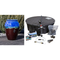 Thumbnail for Oil Jar FNT40408 Ceramic Vase Complete Fountain Kit Vase Fountain Blue Thumb 