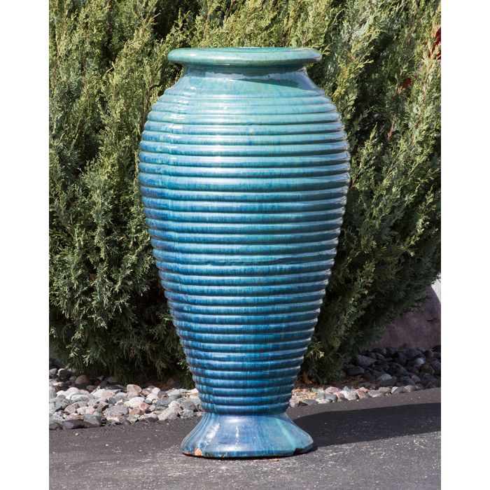 Closed Top FNT40436 Ceramic Vase Complete Fountain Kit Vase Fountain Blue Thumb 