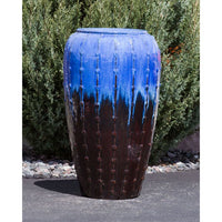 Thumbnail for Closed Top FNT40439 Ceramic Vase Complete Fountain Kit Vase Fountain Blue Thumb 