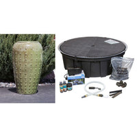 Thumbnail for Closed Top FNT40444 Ceramic Vase Complete Fountain Kit Vase Fountain Blue Thumb 