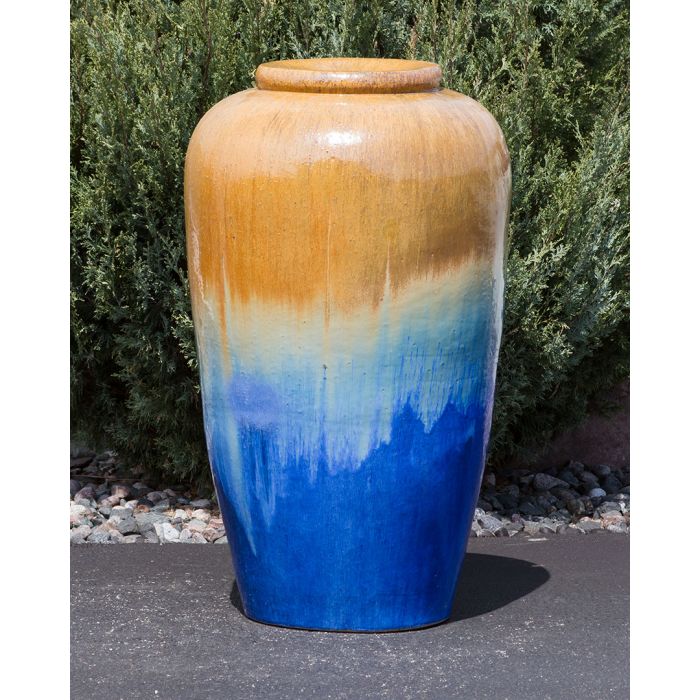 Closed Top FNT40445 Ceramic Vase Complete Fountain Kit Vase Fountain Blue Thumb 