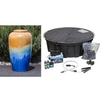 Thumbnail for Closed Top FNT40445 Ceramic Vase Complete Fountain Kit Vase Fountain Blue Thumb 