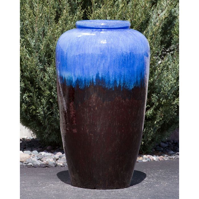 Closed Top FNT40449 Ceramic Vase Complete Fountain Kit Vase Fountain Blue Thumb 