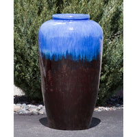 Thumbnail for Closed Top FNT40449 Ceramic Vase Complete Fountain Kit Vase Fountain Blue Thumb 