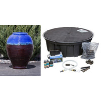 Thumbnail for Closed Top FNT40453 Ceramic Vase Complete Fountain Kit Vase Fountain Blue Thumb 