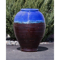 Thumbnail for Closed Top FNT40453 Ceramic Vase Complete Fountain Kit Vase Fountain Blue Thumb 