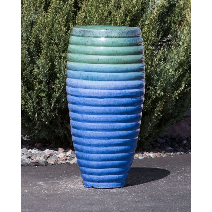 Closed Top FNT40457 Ceramic Vase Complete Fountain Kit Vase Fountain Blue Thumb 