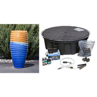 Thumbnail for Closed Top FNT40458 Ceramic Vase Complete Fountain Kit Vase Fountain Blue Thumb 