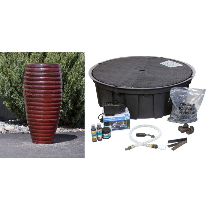 Closed Top FNT40460 Ceramic Vase Complete Fountain Kit Vase Fountain Blue Thumb 