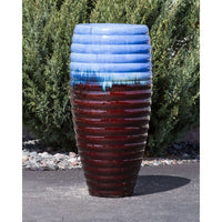 Thumbnail for Closed Top FNT40464 Ceramic Vase Complete Fountain Kit Vase Fountain Blue Thumb 