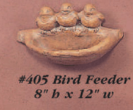 Bird Feeder Cast Stone Outdoor Asian Collection Wall Ornament Tuscan 