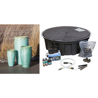 Thumbnail for Tivoli FNT40524 Ceramic Triple Vase Complete Fountain Kit Vase Fountain Blue Thumb 