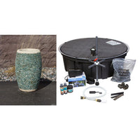 Thumbnail for Stoned Urn FNT40530 Ceramic Vase Complete Fountain Kit Vase Fountain Blue Thumb 