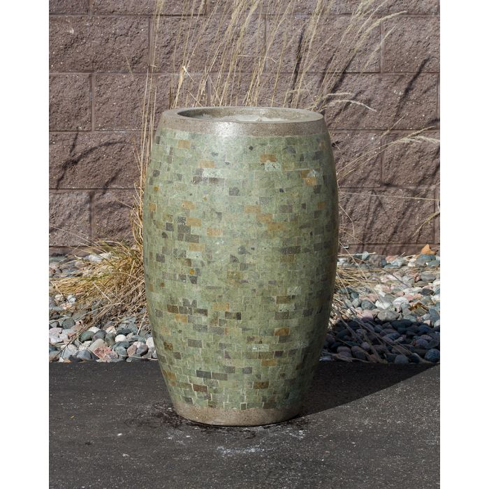 Stoned Urn FNT40532 Ceramic Vase Complete Fountain Kit Vase Fountain Blue Thumb 