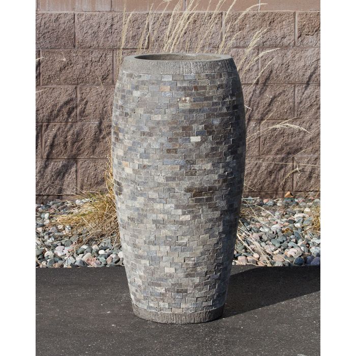 Stoned Urn FNT40536 Ceramic Vase Complete Fountain Kit Vase Fountain Blue Thumb 