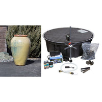 Thumbnail for Tuscany FNT40575 Ceramic Triple Vase Complete Fountain Kit Vase Fountain Blue Thumb 