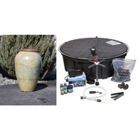 Thumbnail for Tuscany FNT40583 Ceramic Triple Vase Complete Fountain Kit Vase Fountain Blue Thumb 