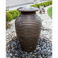 Thumbnail for Closed Top FNT40669 Ceramic Vase Complete Ripple Fountain Kit Vase Fountain Blue Thumb 