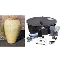 Thumbnail for Tuscany FNT40701 Ceramic Triple Vase Complete Fountain Kit Vase Fountain Blue Thumb 