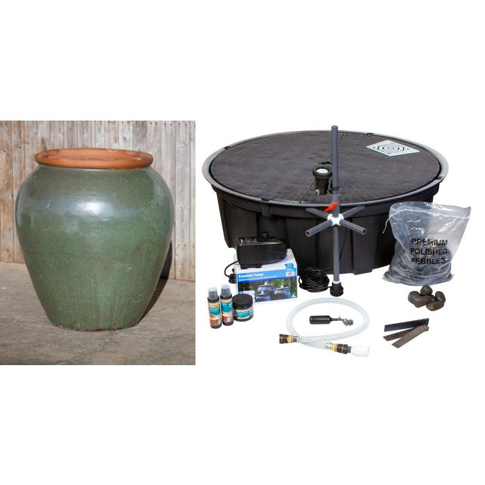 Oil Jar FNT40724 Ceramic Vase Complete Fountain Kit Vase Fountain Blue Thumb 