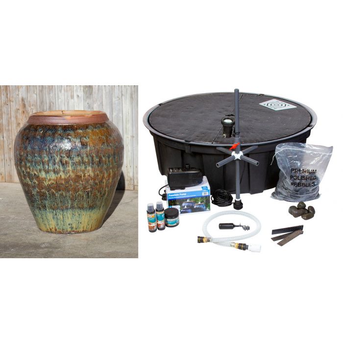 Oil Jar FNT40725 Ceramic Vase Complete Fountain Kit Vase Fountain Blue Thumb 