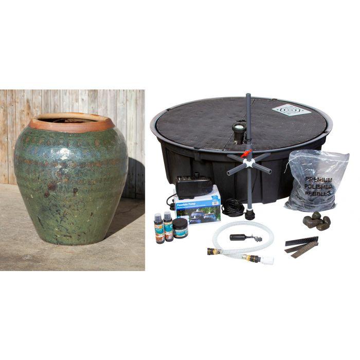 Oil Jar FNT40726 Ceramic Vase Complete Fountain Kit Vase Fountain Blue Thumb 