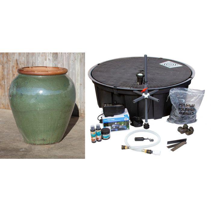 Oil Jar FNT40747 Ceramic Vase Complete Fountain Kit Vase Fountain Blue Thumb 