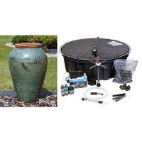 Thumbnail for Tuscany FNT40750 Ceramic Triple Vase Complete Fountain Kit Vase Fountain Blue Thumb 