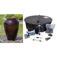 Thumbnail for Tuscany FNT40758 Ceramic Triple Vase Complete Fountain Kit Vase Fountain Blue Thumb 