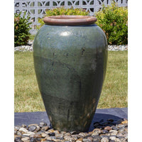 Thumbnail for Tuscany FNT40766 Ceramic Triple Vase Complete Fountain Kit Vase Fountain Blue Thumb 
