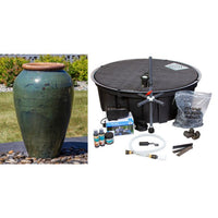 Thumbnail for Tuscany FNT40774 Ceramic Triple Vase Complete Fountain Kit Vase Fountain Blue Thumb 
