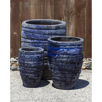 Thumbnail for One of a Kind FNT40613 Ceramic Triple Vase Complete Fountain Kit Vase Fountain Blue Thumb 