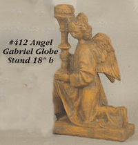 Thumbnail for Angel Gabriel Globe Stand Cast Stone Outdoor Asian Collection Statues Tuscan 